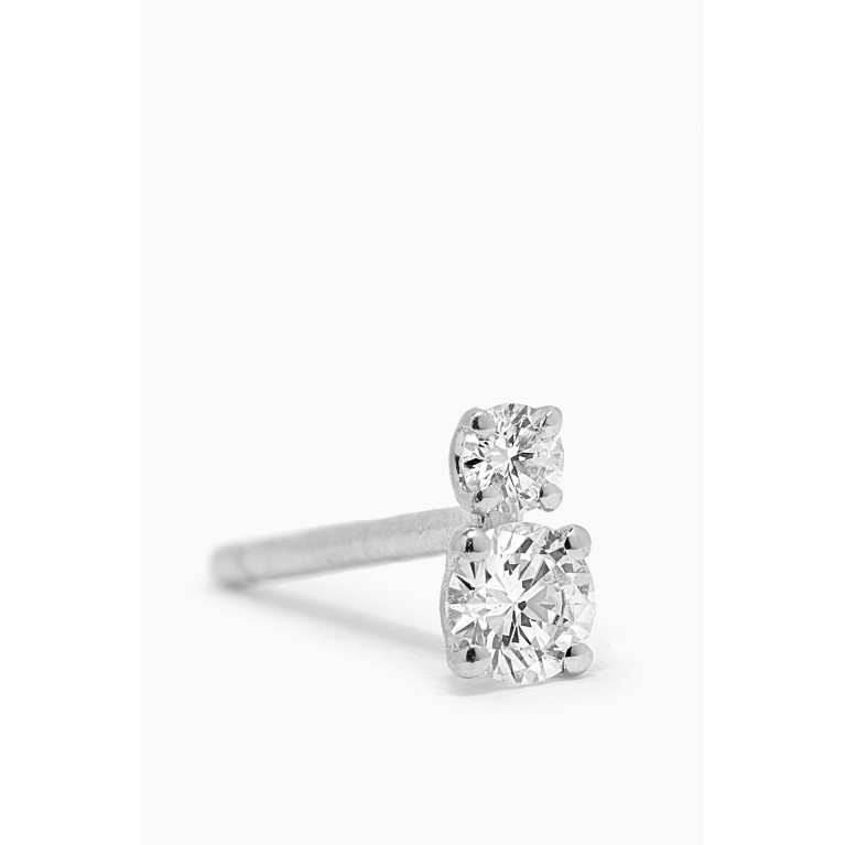 Fergus James - Mini Cluster Diamond Earrings in 18kt White Gold White