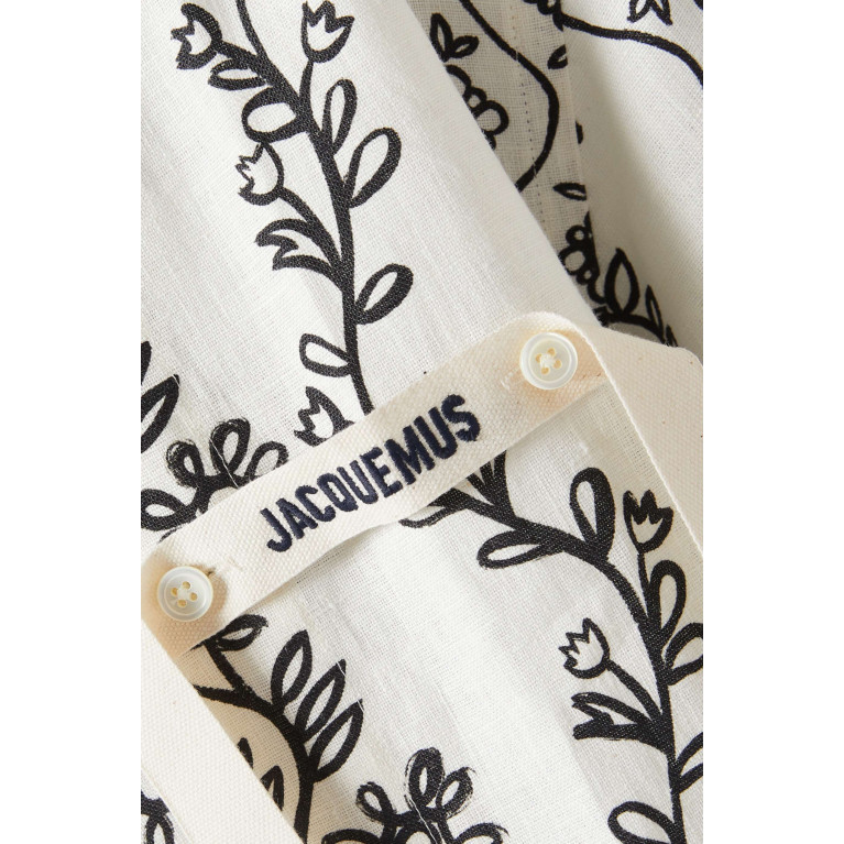 Jacquemus - Flower Print Shirt in Cotton Blend