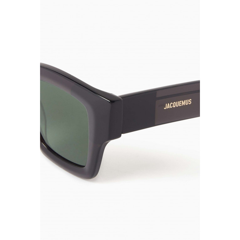 Jacquemus - Les Lunettes Baci Sunglasses in Acetate Black