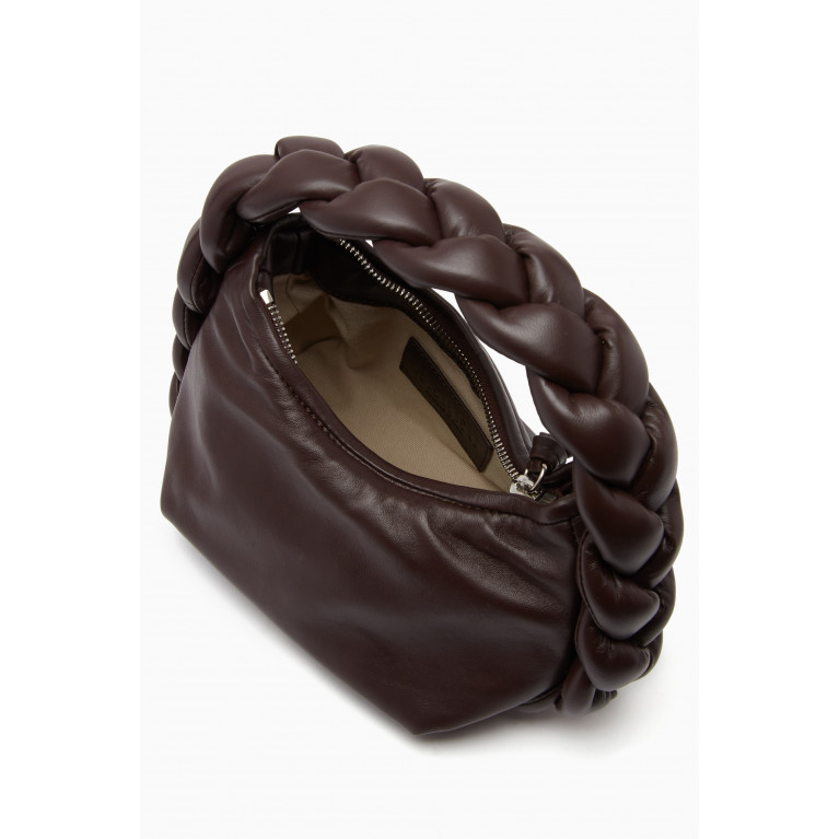 Hereu - Mini Espiga Plaited Padded Top Handle Bag in Leather