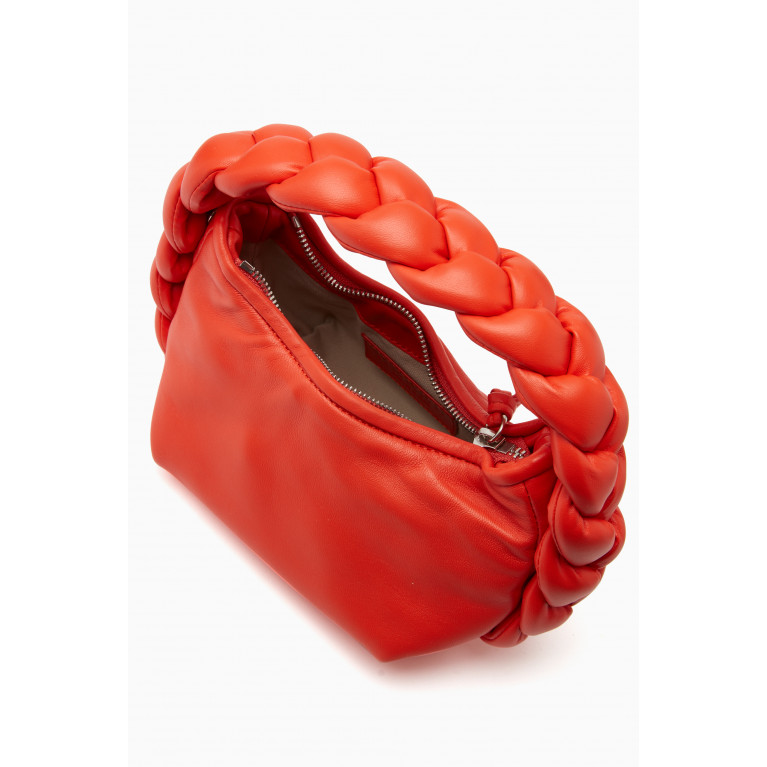 Hereu - Mini Espiga Plaited Padded Top Handle Bag in Leather