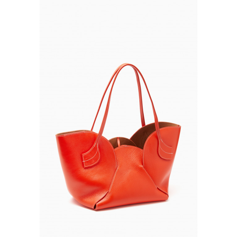 Hereu - Small Sepal Handle Tote Bag in Leather