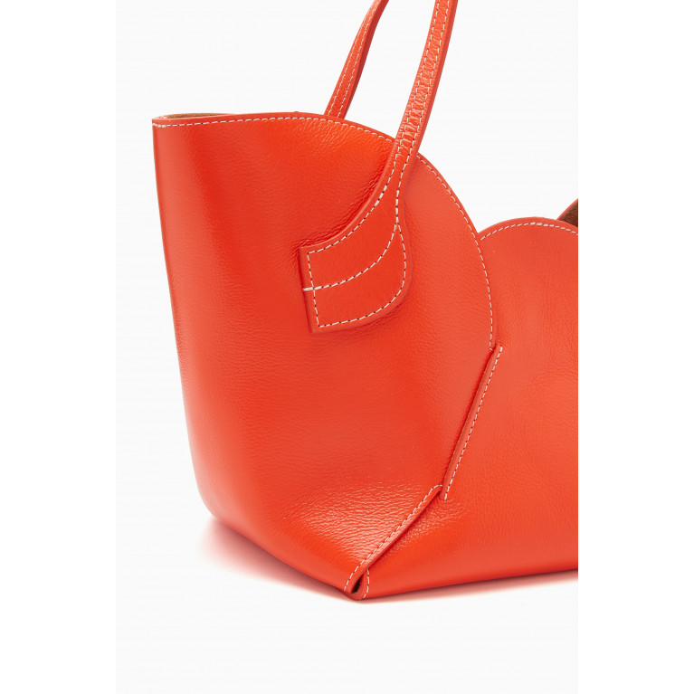 Hereu - Small Sepal Handle Tote Bag in Leather