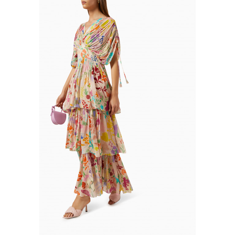 Twinkle Hanspal - Bloom Dress in Georgette Multicolour