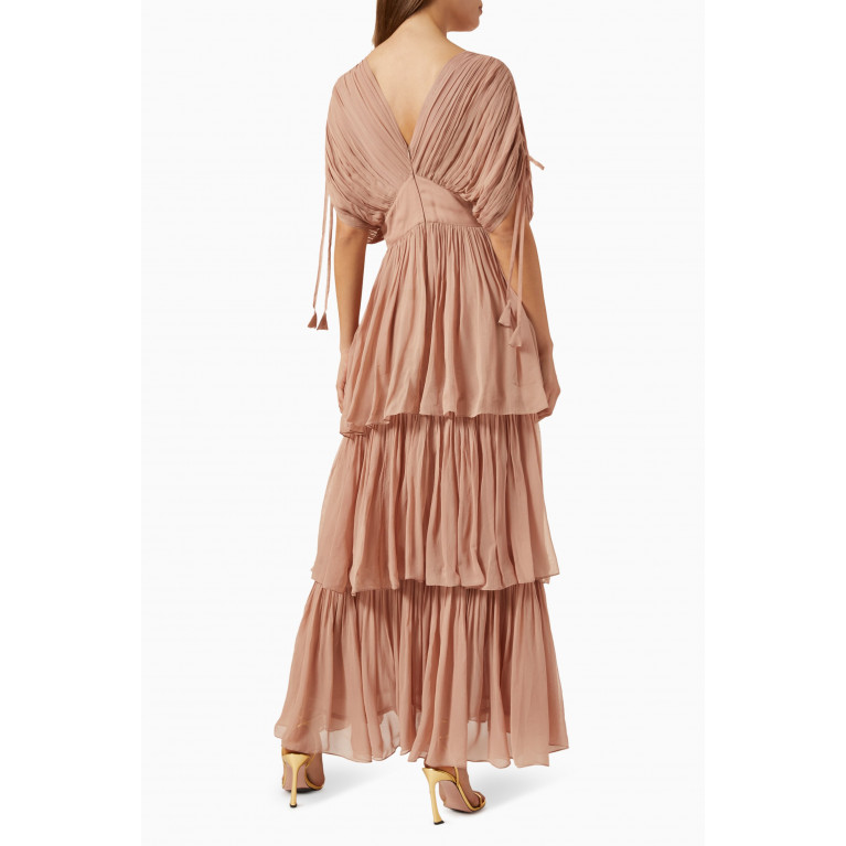Twinkle Hanspal - Bloom Maxi Dress in Georgette Pink