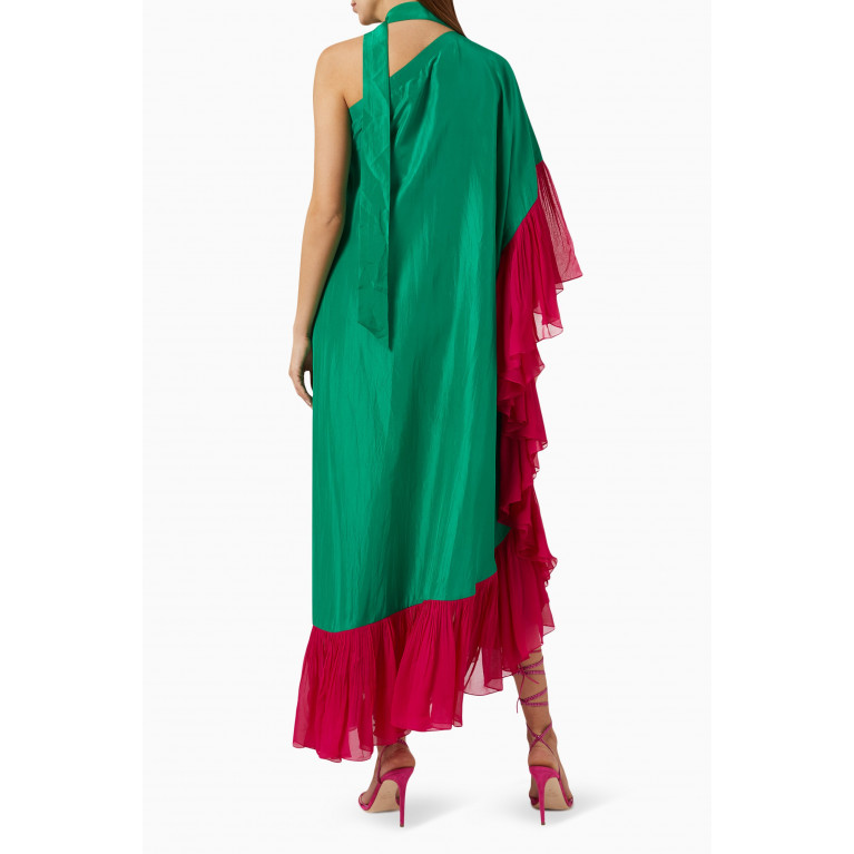 Twinkle Hanspal - Cleo Dress in Pure Silk Green