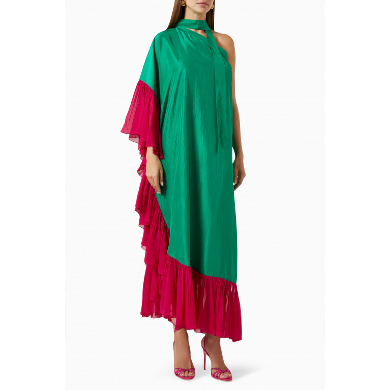 Twinkle Hanspal - Cleo Dress in Pure Silk Green
