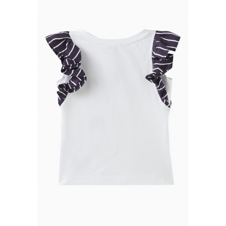 Monnalisa - Sailor Stripe T-Shirt in Cotton Stretch