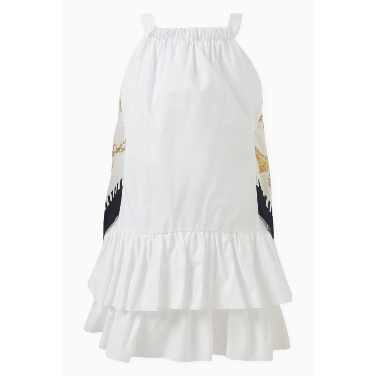 Monnalisa - Nautical Print Dress in Polyester Blend