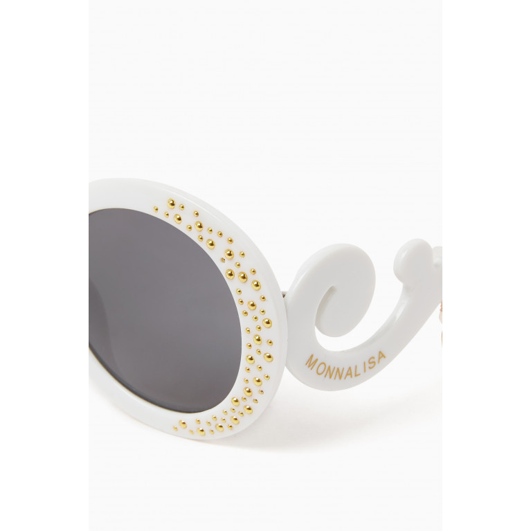 Monnalisa - Studded Frame Sunglasses in Acetate
