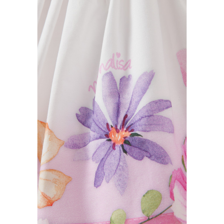 Monnalisa - Floral Skirt in Cotton Poplin