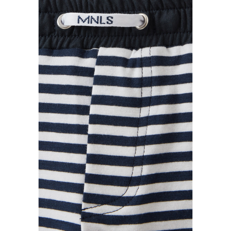 Monnalisa - Striped Bermuda Shorts in Cotton Jersey