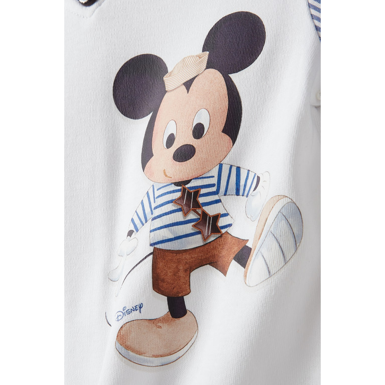 Monnalisa - x Disney Mickey Sailor Romper in Cotton Interlock