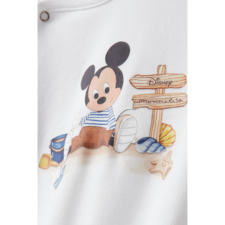 Monnalisa - x Disney Mickey Playsuit in Cotton Interlock