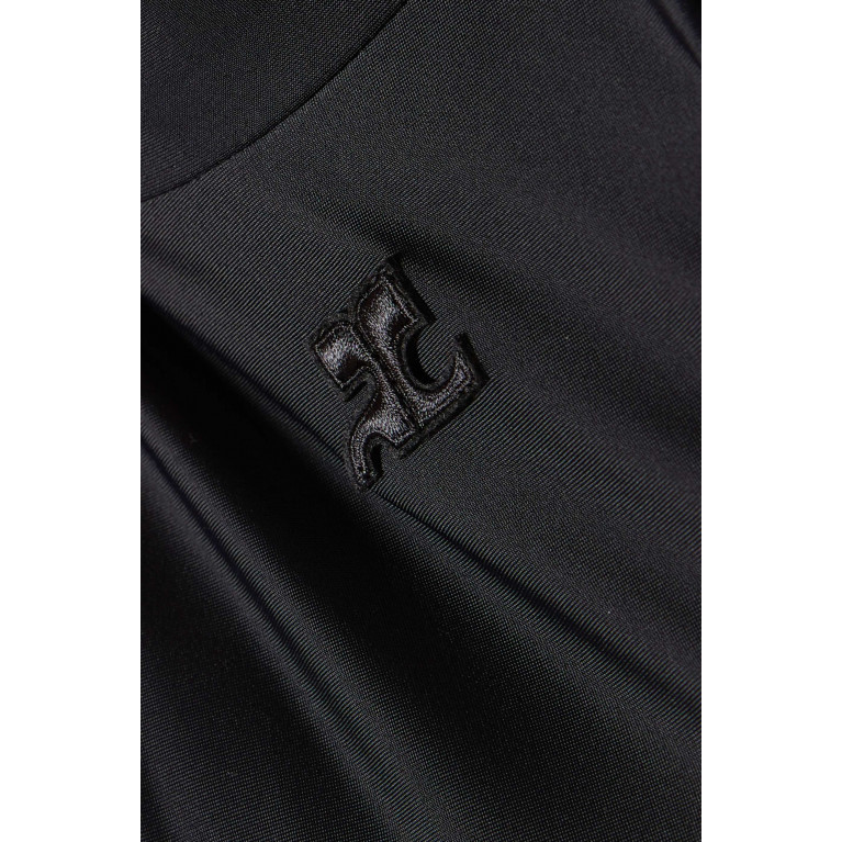 Courreges - Logo-patch Suspender Crop Top in Tech-jersey