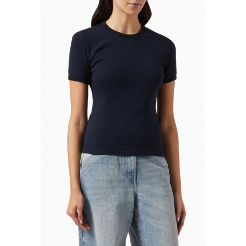 Courreges - Bumpy Contrast Reedition T-shirt in Jersey