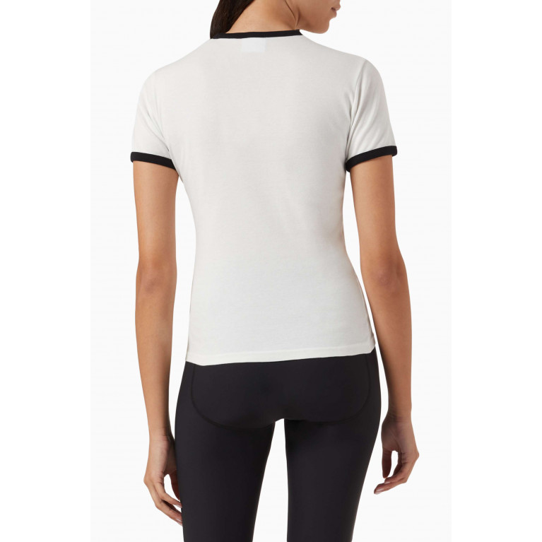 Courreges - Bumpy Contrast T-shirt in Cotton-jersey White