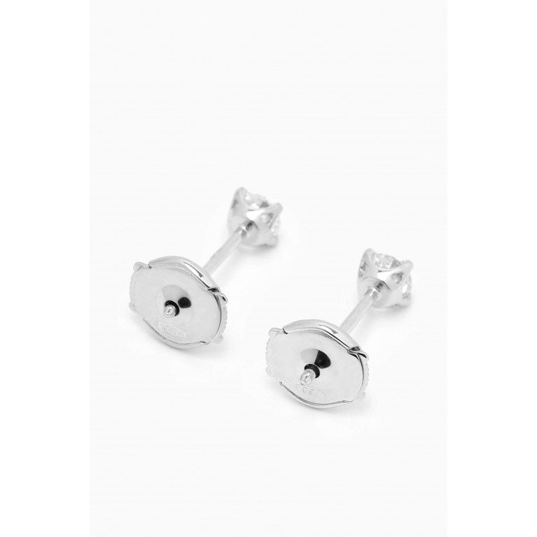 Fergus James - Round Diamond Stud Earrings in 18kt White Gold