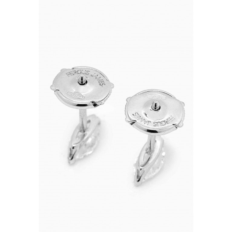 Fergus James - Marquise Diamond Stud Earrings in 18kt White Gold