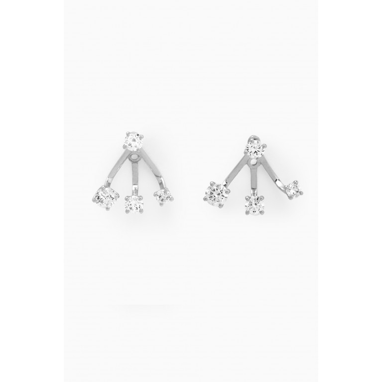 Fergus James - Triple Rainbow Diamond Earrings in 18kt White Gold