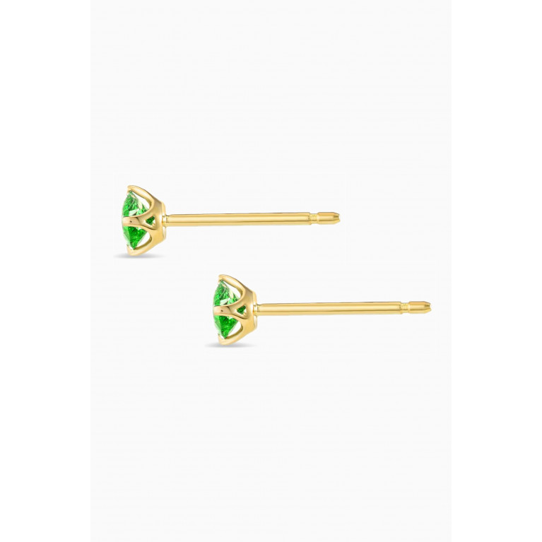 Fergus James - Colombian Emerald Stud Earrings in 18kt Gold