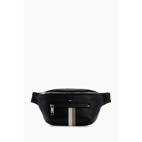 Boss - Ray Striped Belt Bag in Faux-leather
