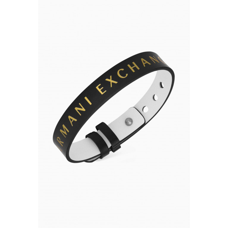 Armani Exchange - AX Reversible Logo Bracelet in Leather
