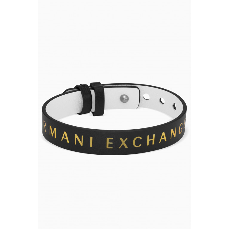 Armani Exchange - AX Reversible Logo Bracelet in Leather