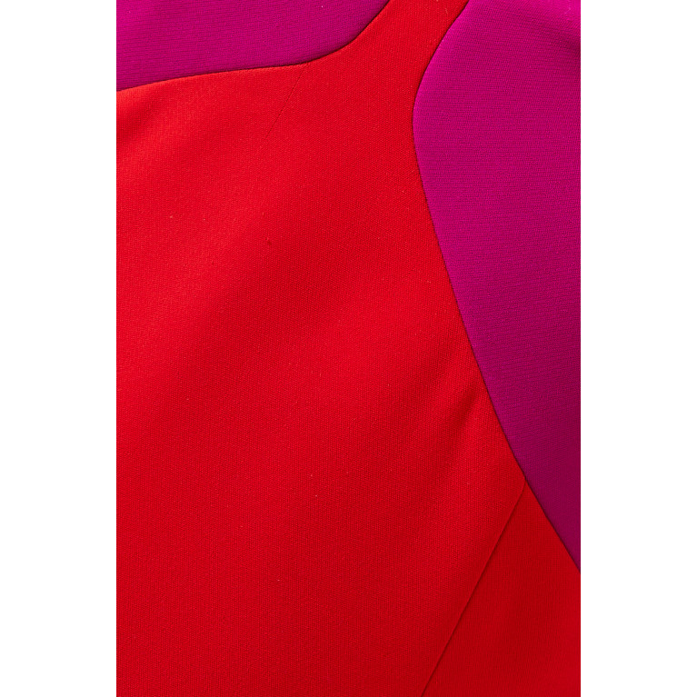 AZZI & OSTA - Bi-colour Off-the-Shoulders Maxi Dress in Crepe