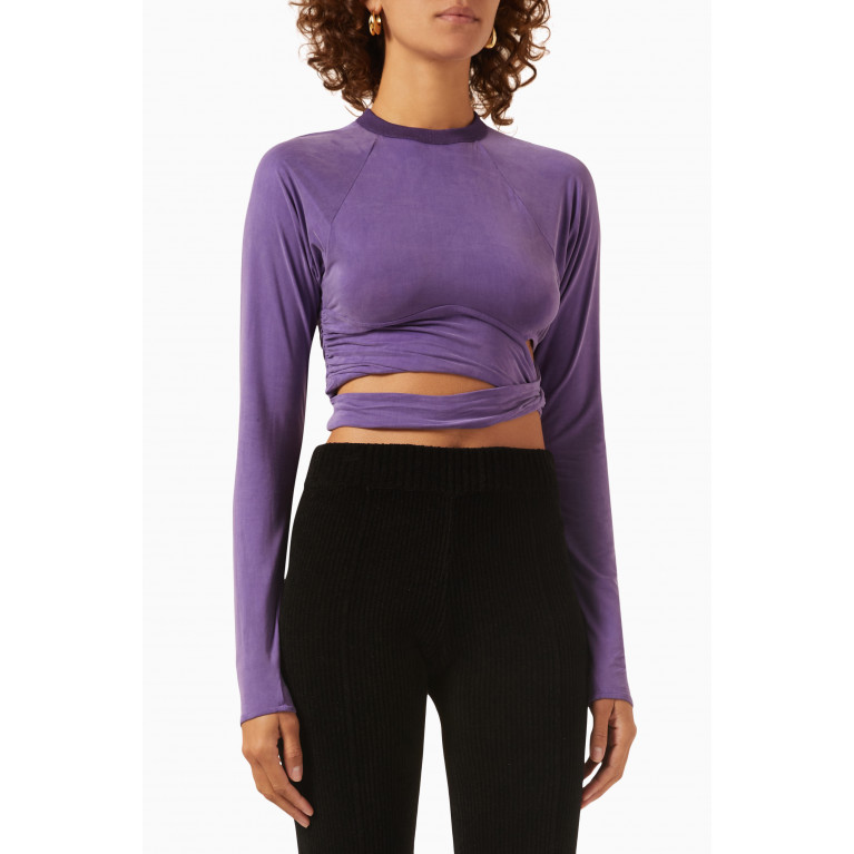 Jacquemus - Le T-shirt Espelho in Cupro Purple