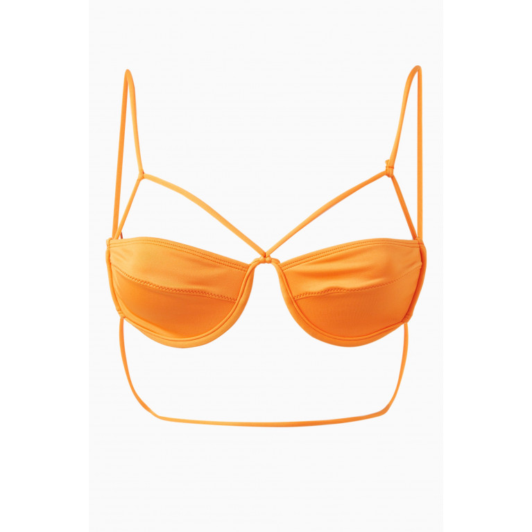 Jacquemus - Le Haut de Maillot Signature Bikini Bra Orange
