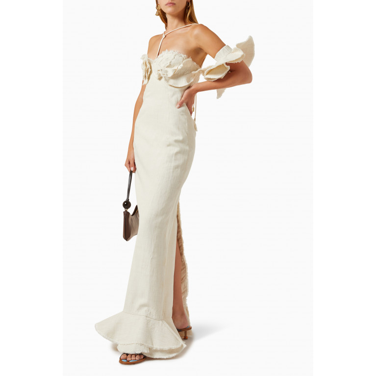 Jacquemus - La Robe Artichaut Maxi Dress in Linen-blend