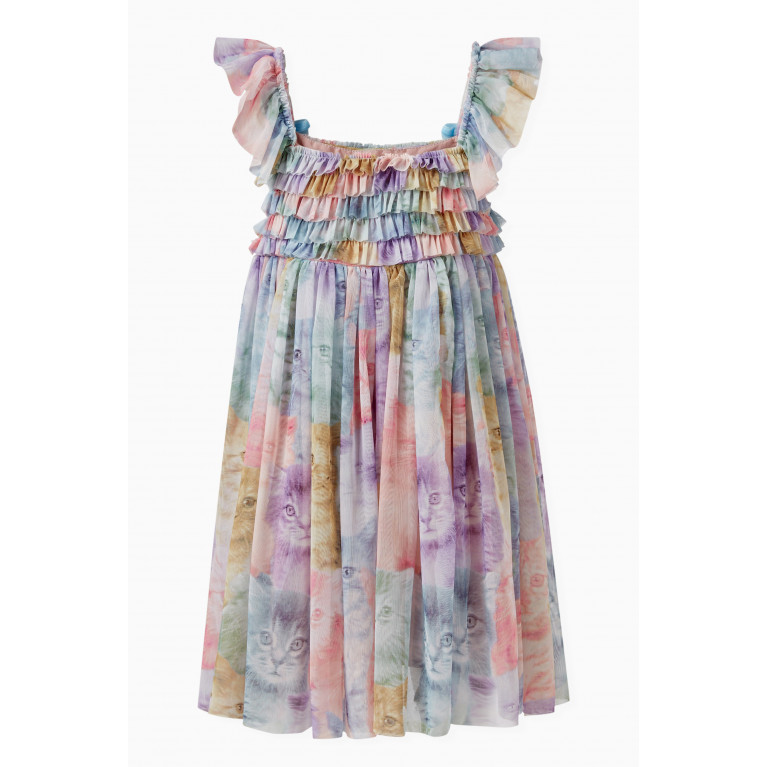 Raspberry Plum - Cat-print Angel Dress