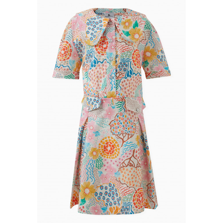 Raspberry Plum - Meadow-printed Dress