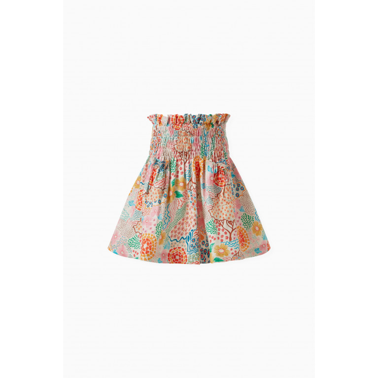 Raspberry Plum - Meadow-print Skirt