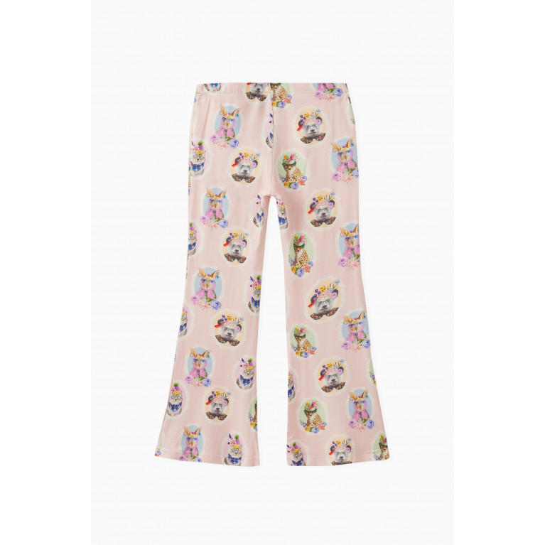 Raspberry Plum - Raspberry Plum - Animal-printed Kendall Pants in Cotton