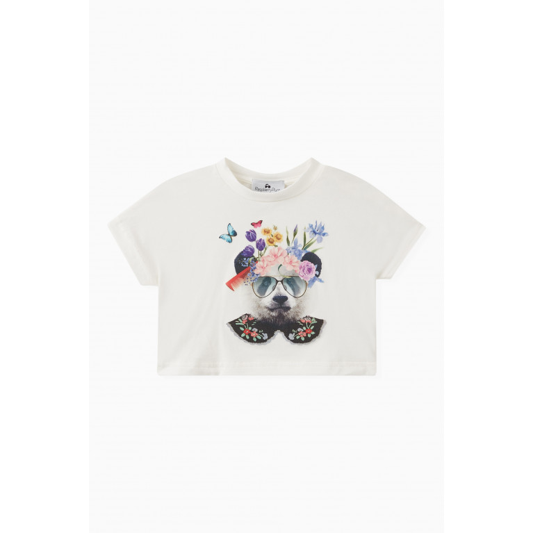 Raspberry Plum - Panda T-shirt in Cotton