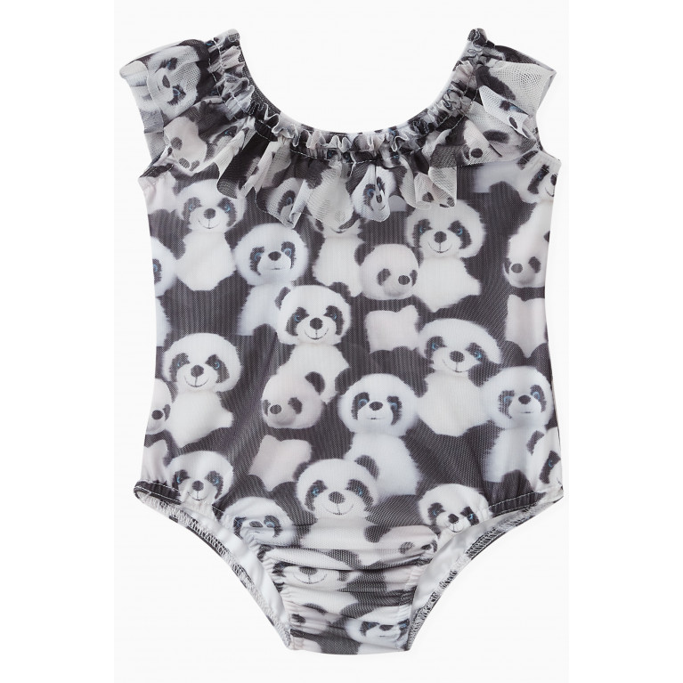 Raspberry Plum - Ruffled Panda One-piece Swimsuit