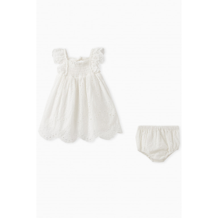 Miniclasix - Eyelet Lace Dress & Panty Set in Cotton