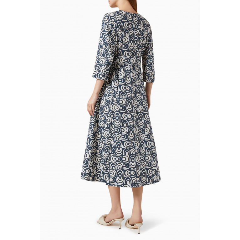 Max Mara - Tonale Printed Midi Dress in Cotton-poplin