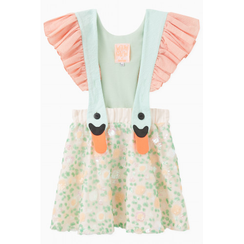 Wauw Capow - Bird Girl Dress in Cotton & Polyester