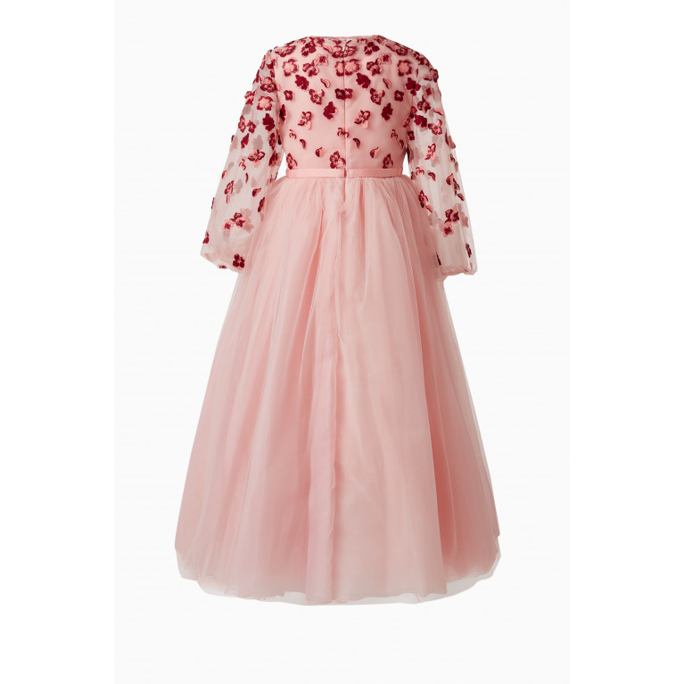 Marchesa Kids Couture - Flower Tulle Gown in Polyester Blend