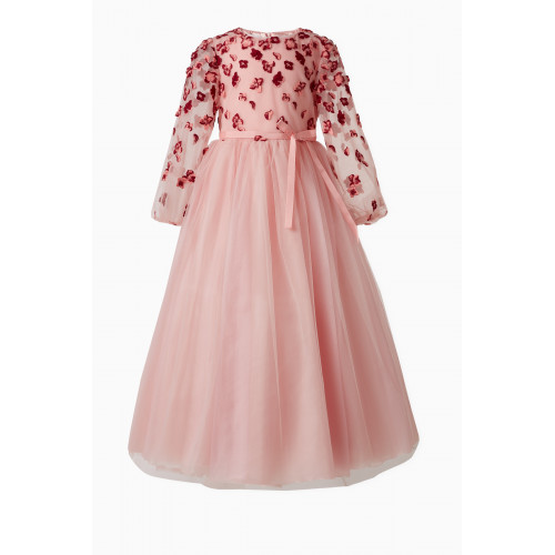 Marchesa Kids Couture - Flower Tulle Gown in Polyester Blend