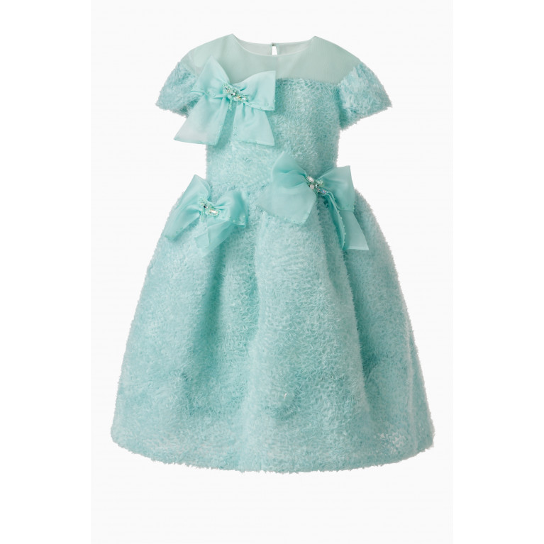 Marchesa Kids Couture - Marchesa Kids Couture - Bow Detail Tulle Gown in Polyamide