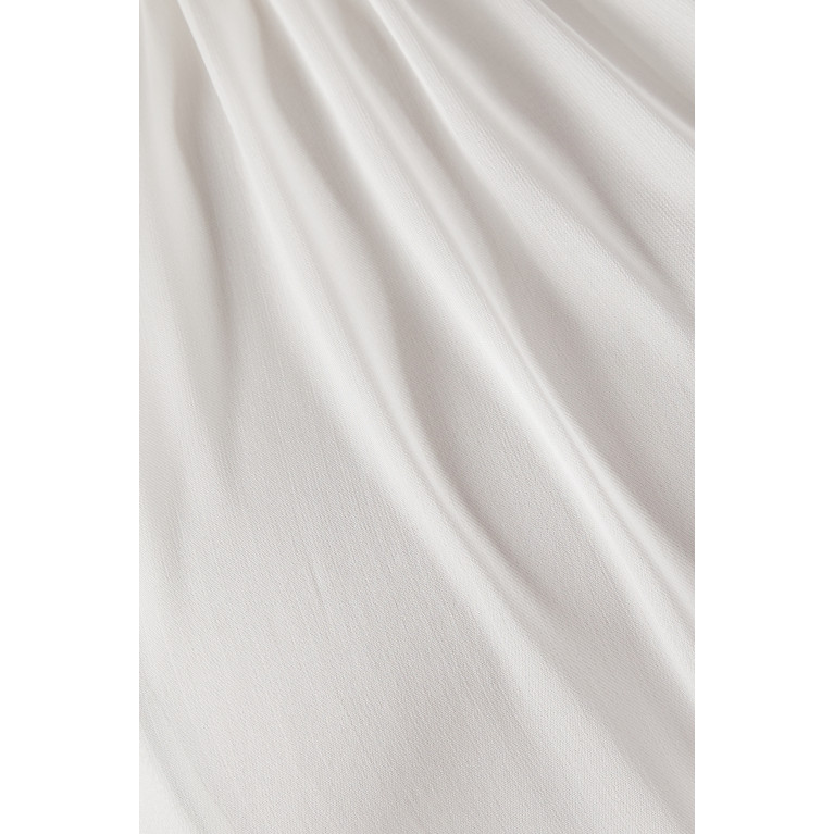 BYK by Beyanki - Crystal-embellished Belted Maxi Dress White