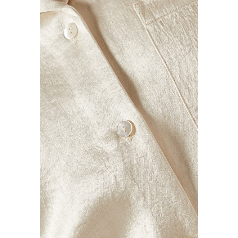 Theory - Camp Shirt in Bonded-satin