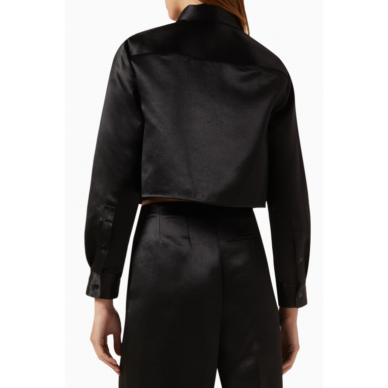 Theory - Classic Crop Shirt in Bonded-satin