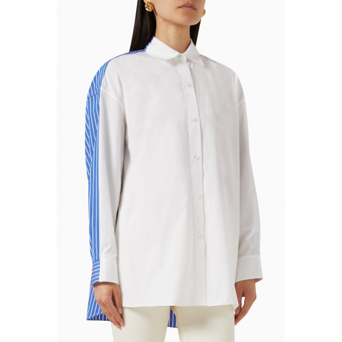 Theory - Oversized Contrast Shirt in Cotton