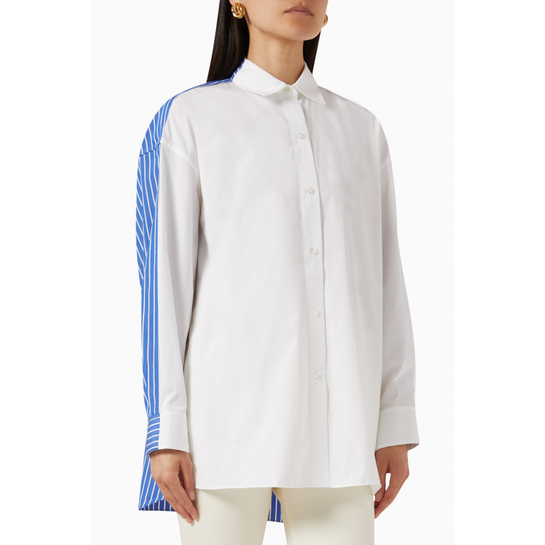 Theory - Oversized Contrast Shirt in Cotton