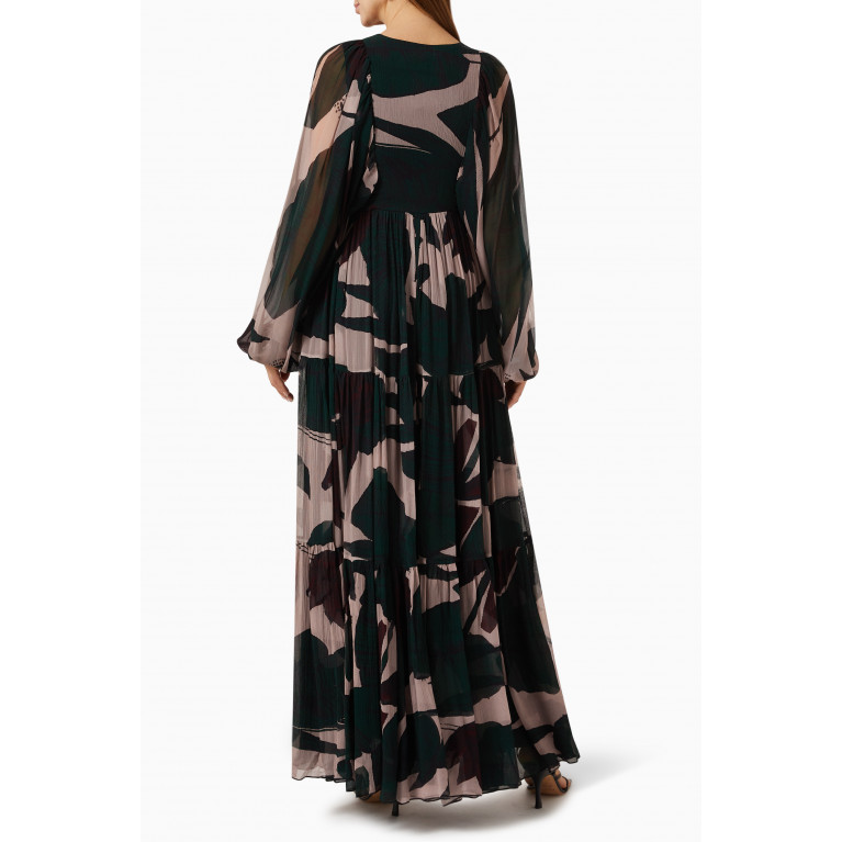 KoAi - Floral-print Maxi Dress in Chiffon